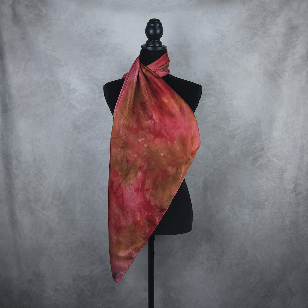 Hodvábna šatka LIMITED_293, Ručná výroba na Slovensku, 90 x 90cm – Obrázok 5