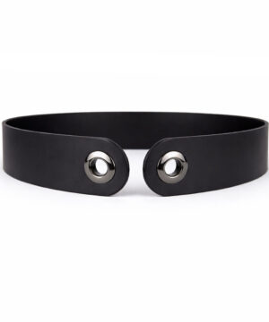 Kožený úzky opasok viazaný šatkou – Čierny, Výroba na Slovensku