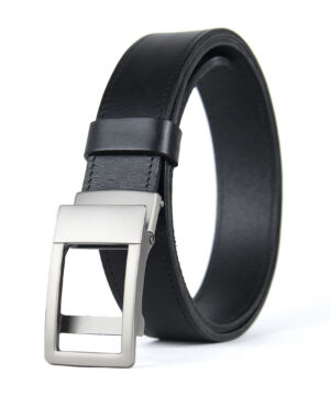 Opasok z pravej kože s brzdovou prackou, šírka 3.5cm - NICKEL AXIS