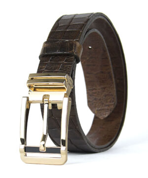 Alternative view of Kožený opasok s dezénom IRON VEIL, šírka 3.3cm, Ručná výroba na Slovensku