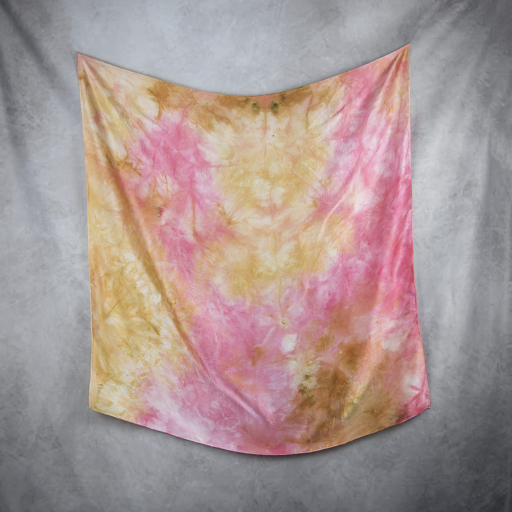 Hodvábna šatka LIMITED_305, Ručná výroba na Slovensku, 90 x 90cm – Obrázok 2