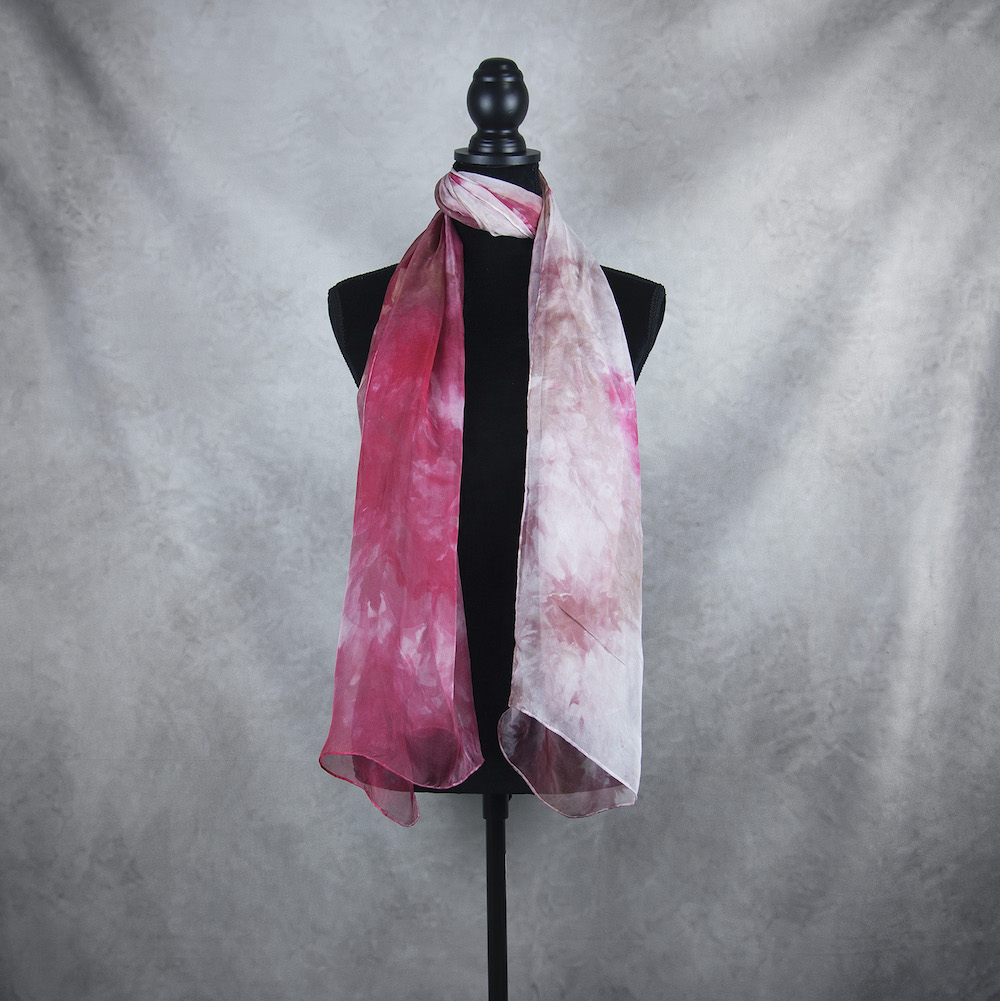 Hodvábny šál LIMITED_059, Ručná výroba na Slovensku, 180 x 110cm – Obrázok 2