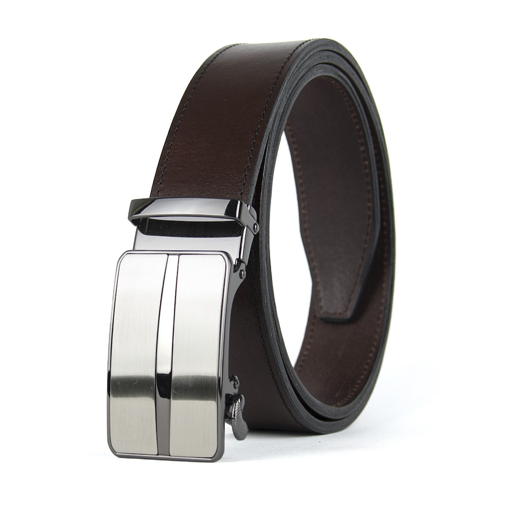 Opasok z pravej kože s automatickou prackou EBENE – Obrázok 2