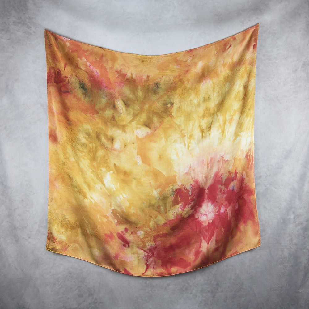 Hodvábna šatka LIMITED_315, Ručná výroba na Slovensku, 90 x 90cm – Obrázok 2