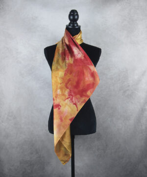Hodvábna šatka LIMITED_315, Ručná výroba na Slovensku, 90 x 90cm – Obrázok 4