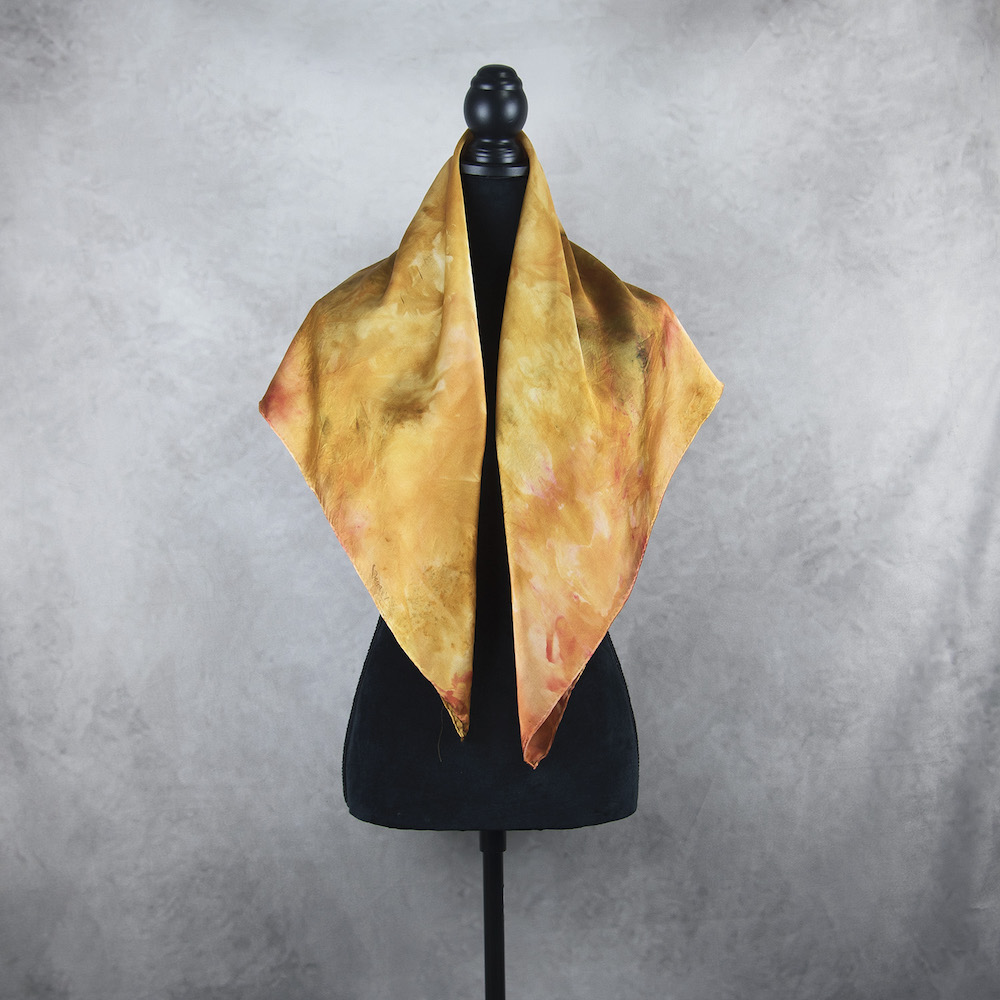 Hodvábna šatka LIMITED_315, Ručná výroba na Slovensku, 90 x 90cm – Obrázok 3