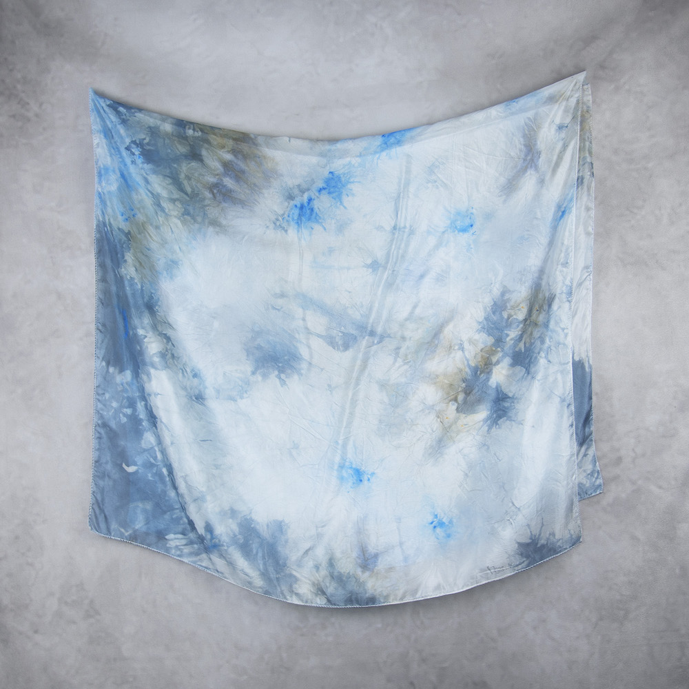 Hodvábny šál LIMITED_02, Ručná výroba na Slovensku, 140 x 80cm – Obrázok 2