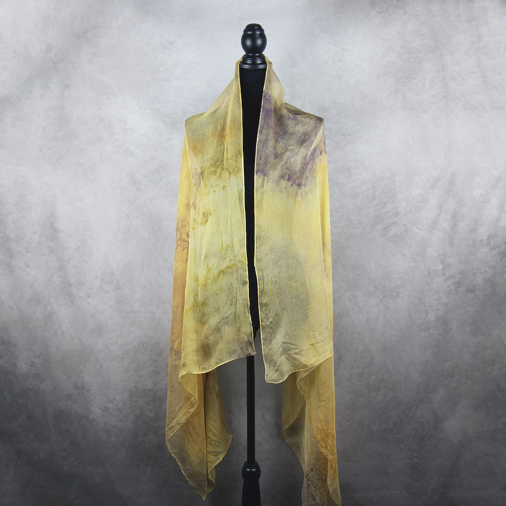 Hodvábny šál LIMITED_071, Ručná výroba na Slovensku, 180 x 110cm – Obrázok 4