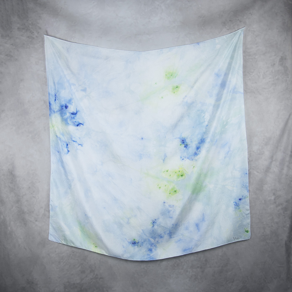 Hodvábna šatka VZOR_81, 90 x 90cm, Vyrobené na Slovensku – Obrázok 2