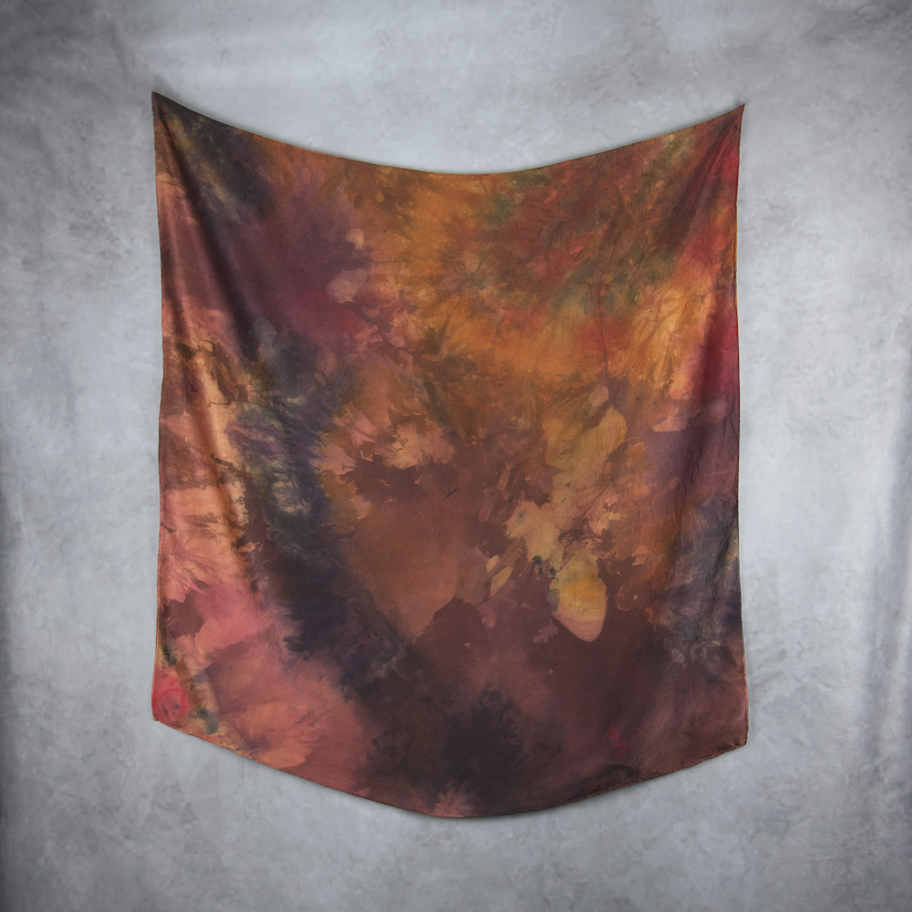 Hodvábna šatka LIMITED_331, Ručná výroba na Slovensku, 90 x 90cm – Obrázok 2