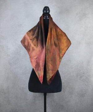 Hodvábna šatka LIMITED_331, Ručná výroba na Slovensku, 90 x 90cm – Obrázok 4