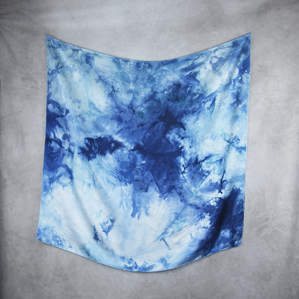 Hodvábna šatka LIMITED_346, Ručná výroba na Slovensku, 90 x 90cm – Obrázok 2