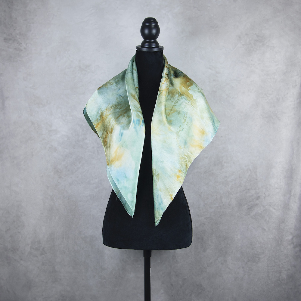 Hodvábna šatka LIMITED_347, Ručná výroba na Slovensku, 90 x 90cm – Obrázok 3