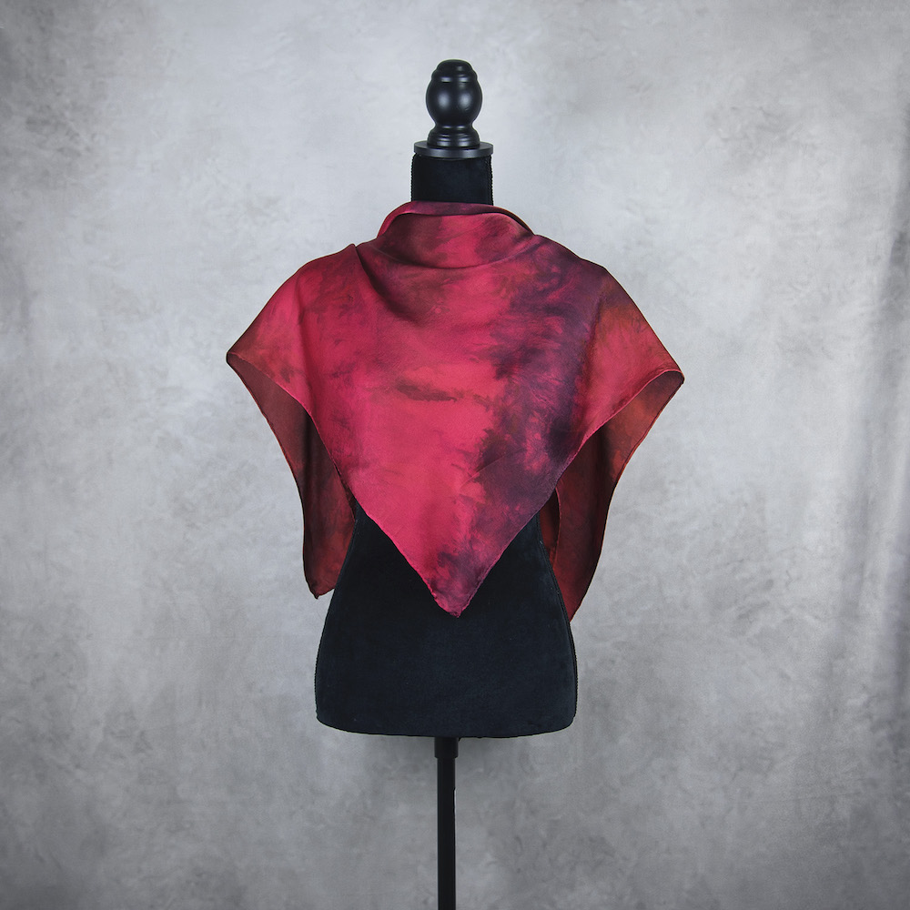 Hodvábna šatka LIMITED_348, Ručná výroba na Slovensku, 90 x 90cm