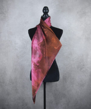 Hodvábna šatka LIMITED_352, Ručná výroba na Slovensku, 90 x 90cm – Obrázok 4