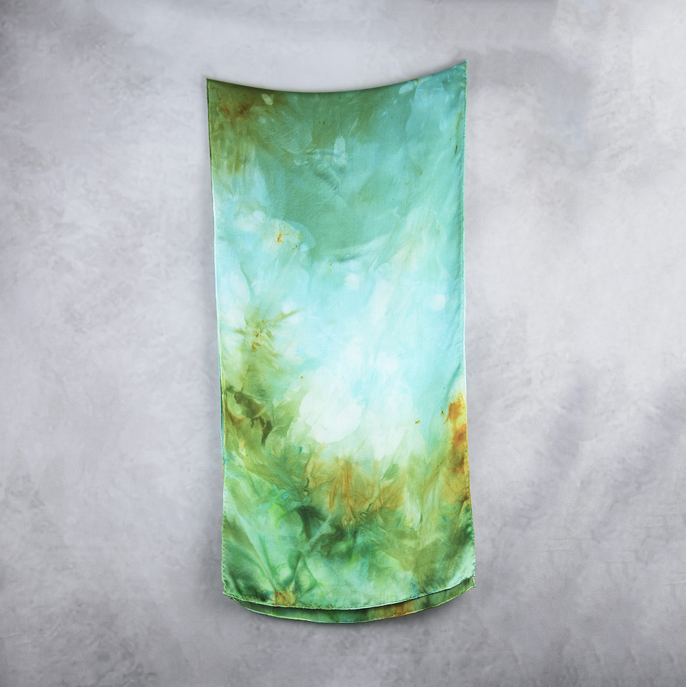 Hodvábny šál LIMITED_34, Ručná výroba na Slovensku, 175 x 45cm – Obrázok 2