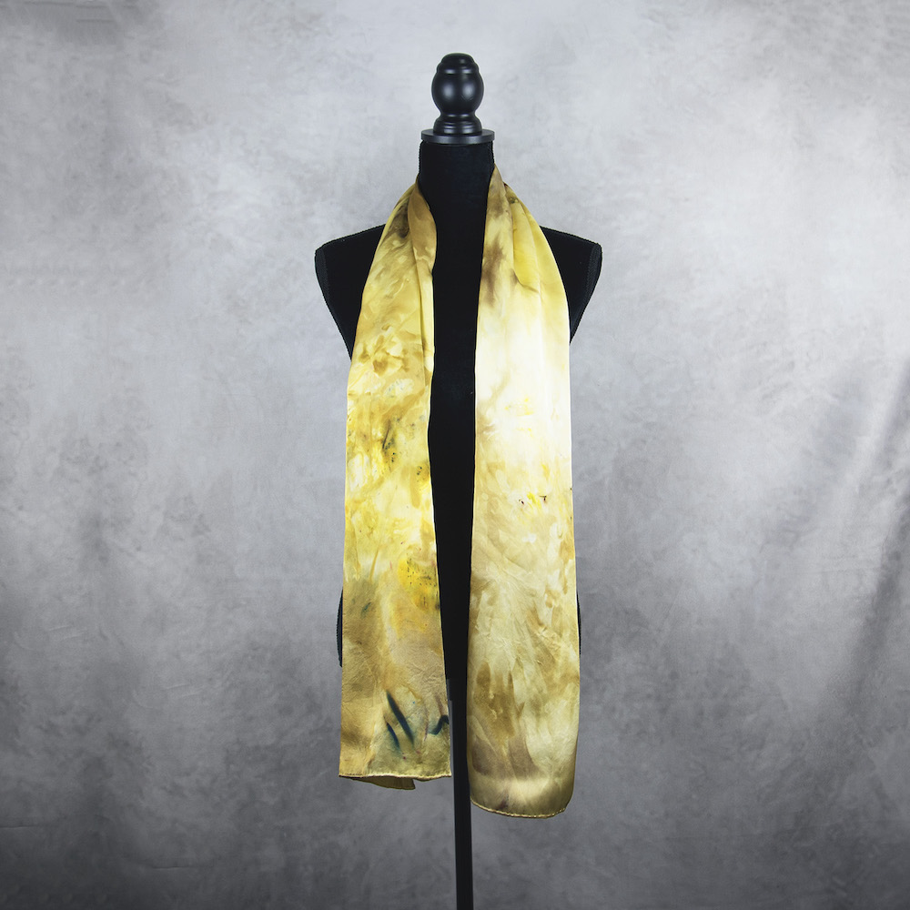 Hodvábny šál LIMITED_35, Ručná výroba na Slovensku, 175 x 45cm – Obrázok 4