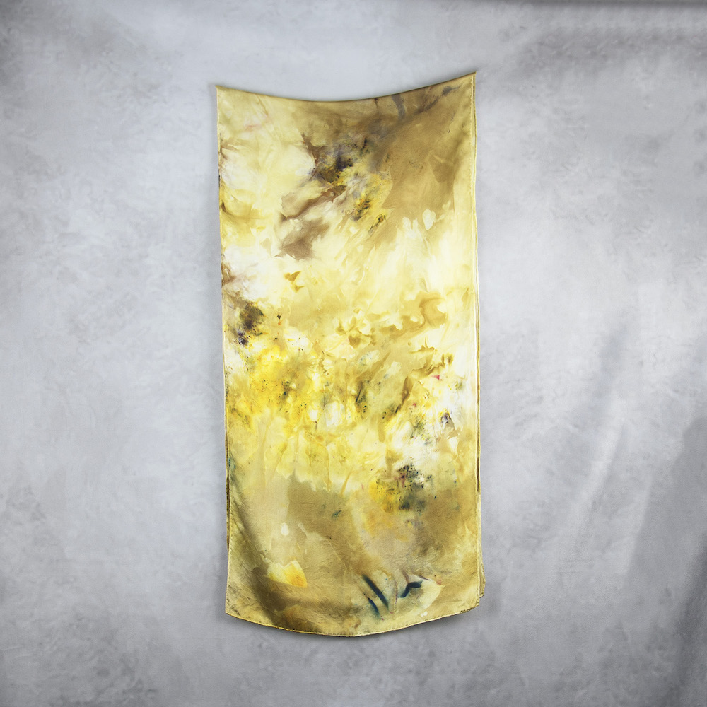 Hodvábny šál LIMITED_35, Ručná výroba na Slovensku, 175 x 45cm – Obrázok 2