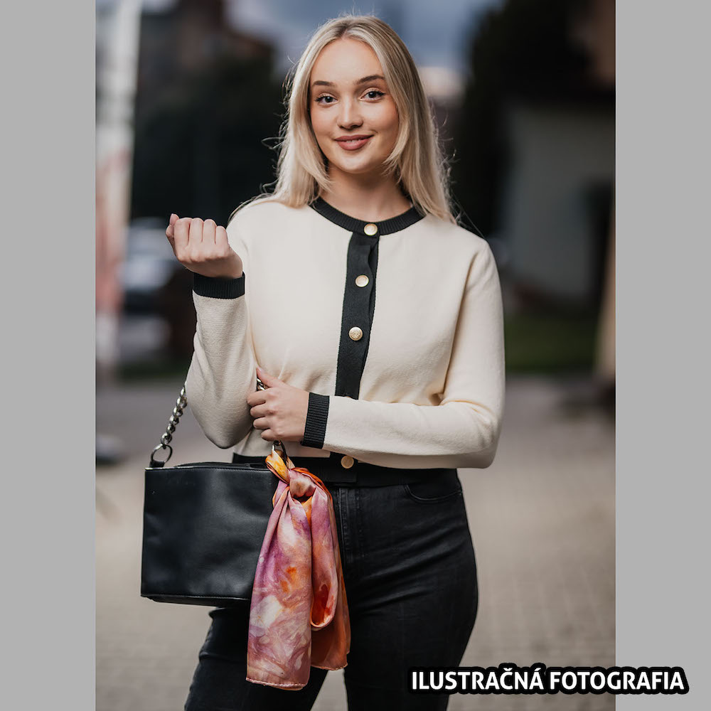 Hodvábny šál LIMITED_32, Ručná výroba na Slovensku, 175 x 45cm – Obrázok 5